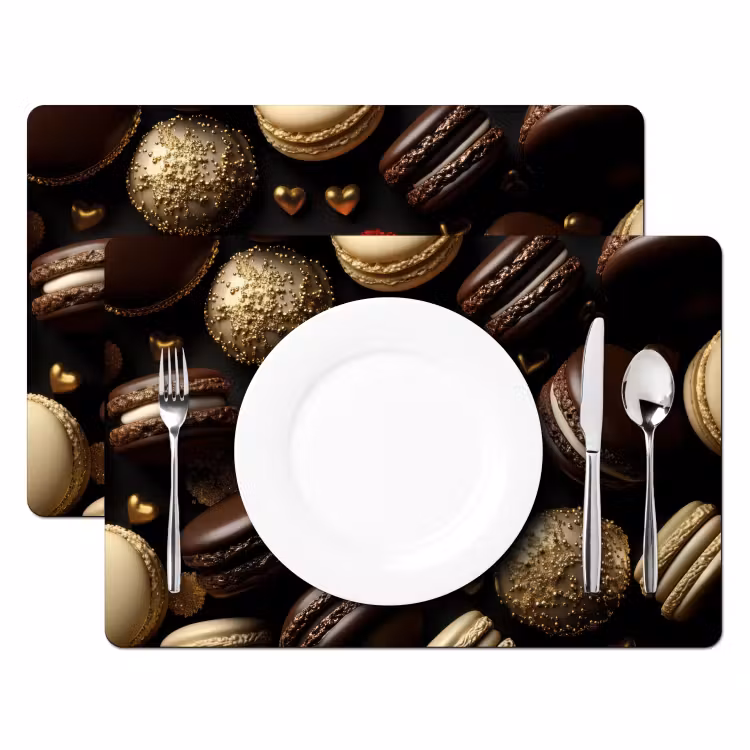 Set de table - Macarons - Rouge - Coeur — 2