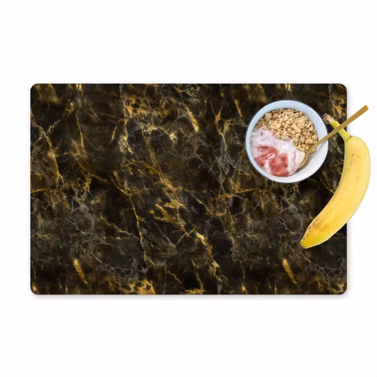 Set de table - Noir - Marbre - Or — 1