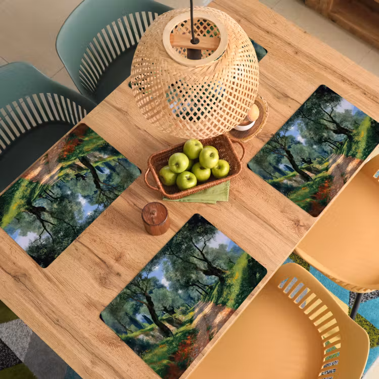 Set de table - Chemin - Arbres - Ombre - — 4