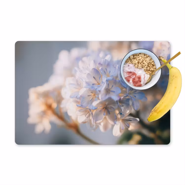 Set de table - Fleurs - Bleu clair - Flou - Grappes — 1