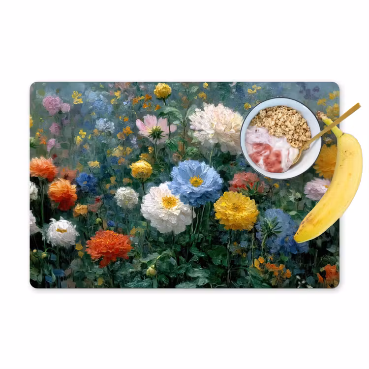 Set de table - Gros plan - champ - fleurs - coloré — 1