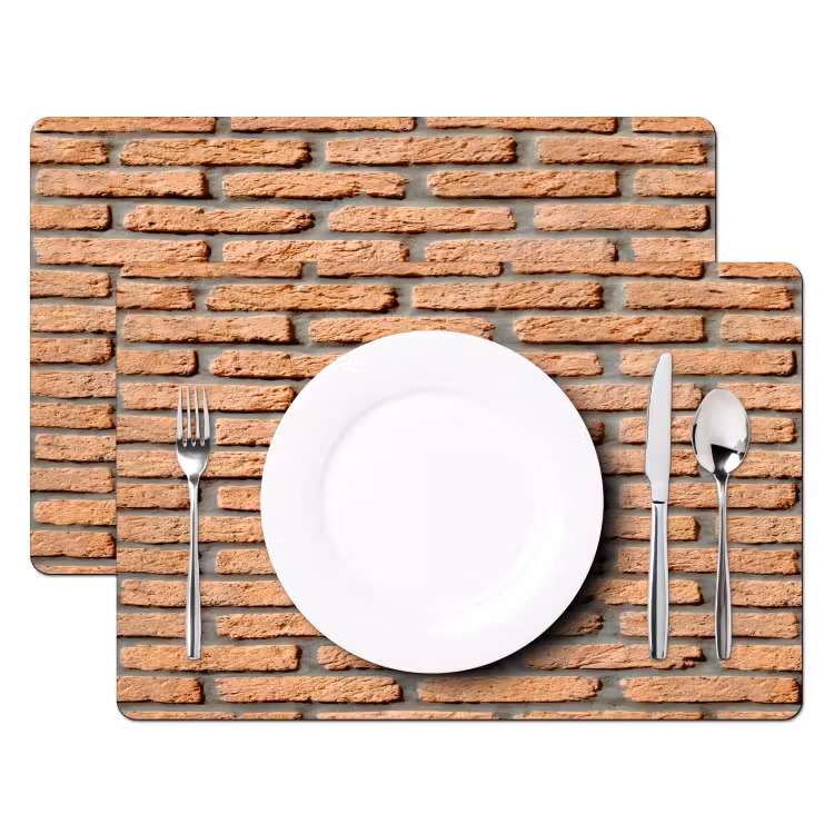 Set de table - Bakstenen - Rood - Muur — 2