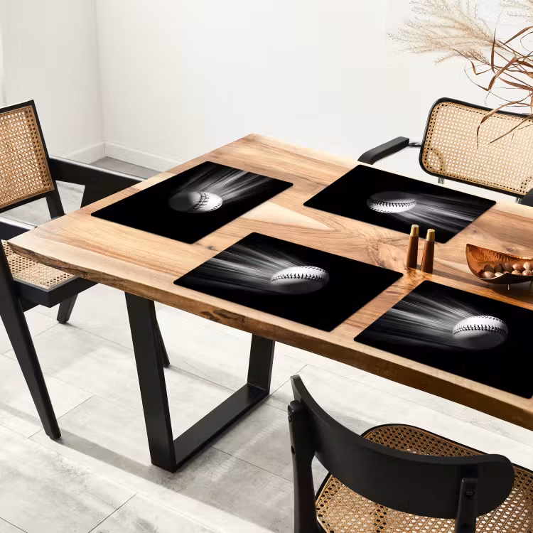 Set de table - Baseball - Blanc - Mouches — 3