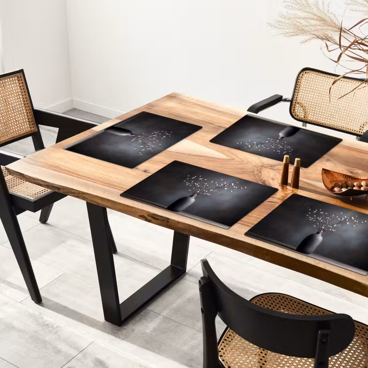 Set de table - Branches - Vase - Sphères - Blanc — 3
