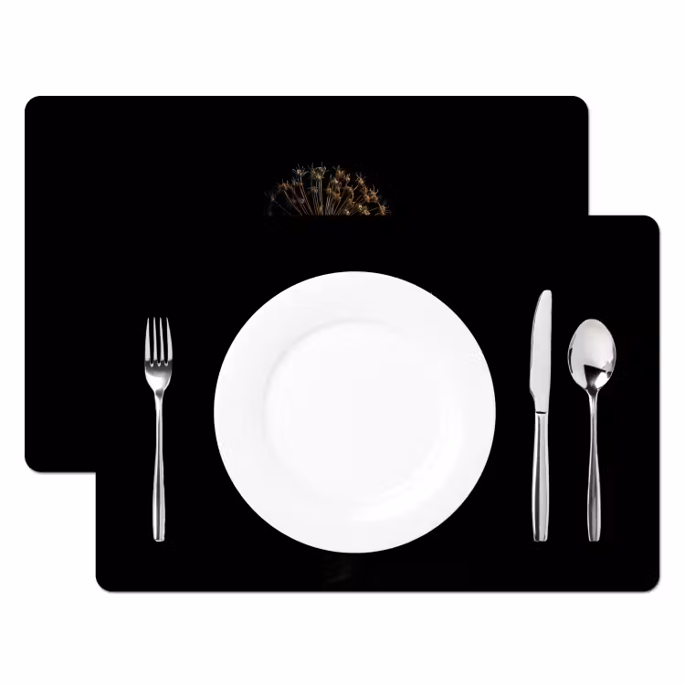 Set de table - Bulbe - Séché - Vase - Noir — 2