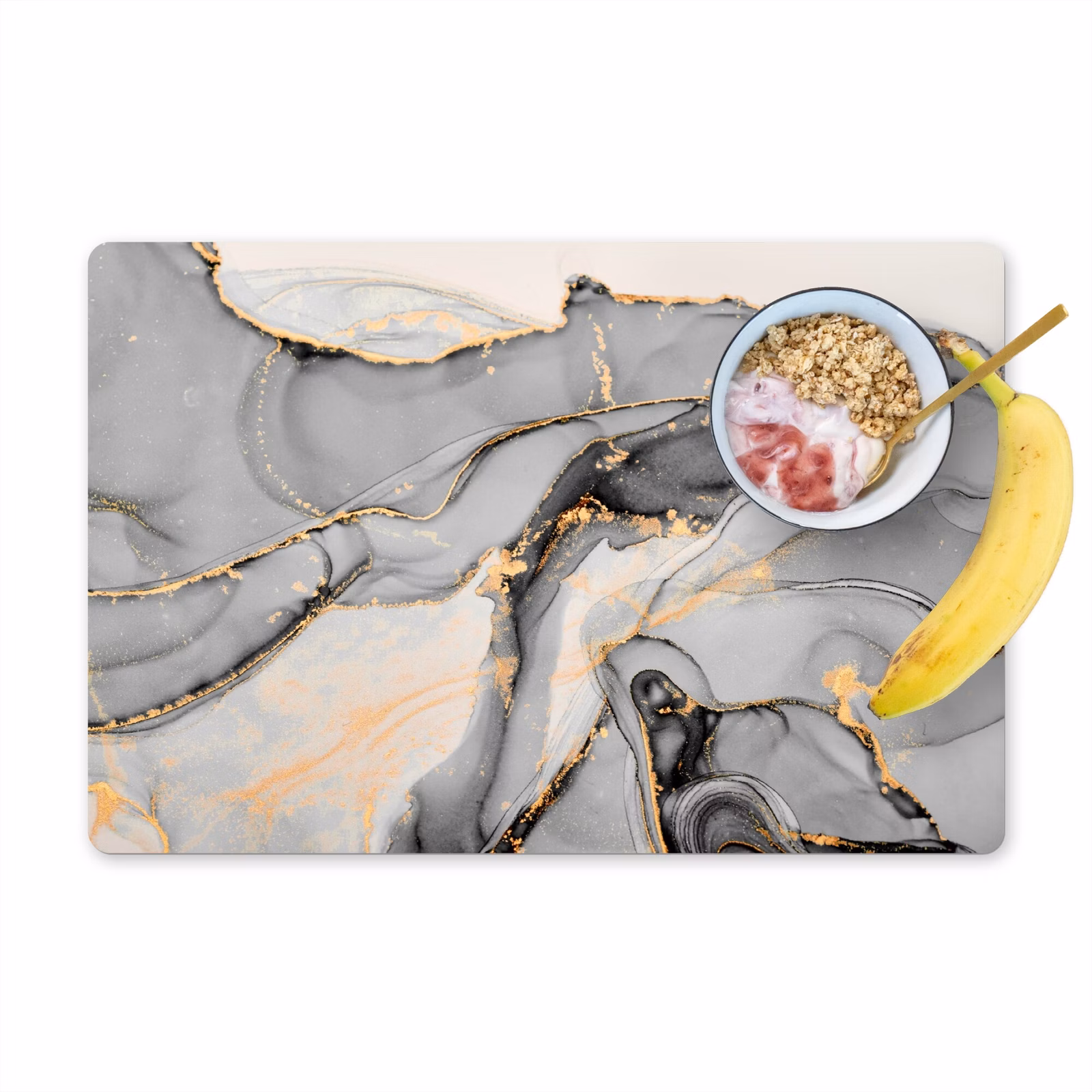 Set de table - Marbre - Or - Gris — 1