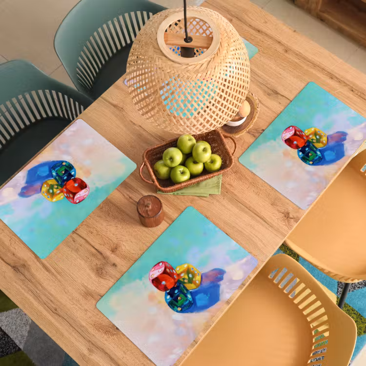 Set de table - Dés - Coloré - Chiffres - Points — 4