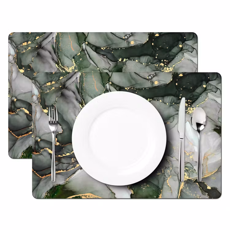 Set de table - Luxe - Marbre - Vert — 2