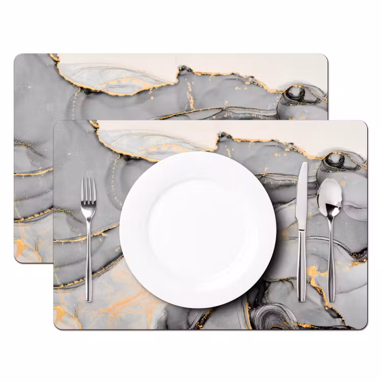 Set de table - Marbre - Or - Gris — 2