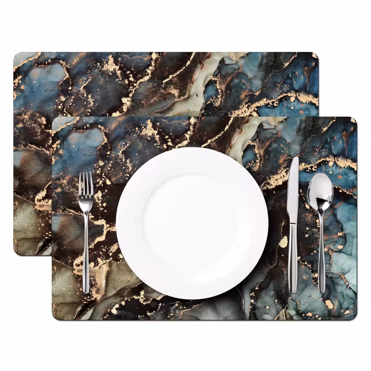 Set de table - Marbre - Or - Vert — 2