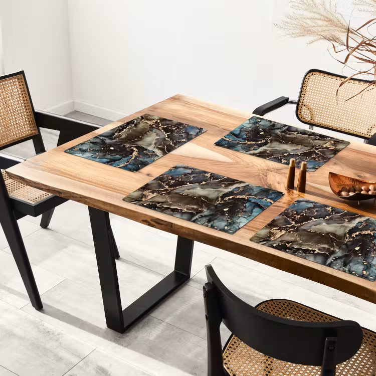 Set de table - Marbre - Or - Vert — 3