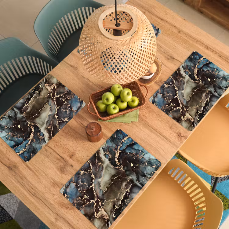 Set de table - Marbre - Or - Vert — 4