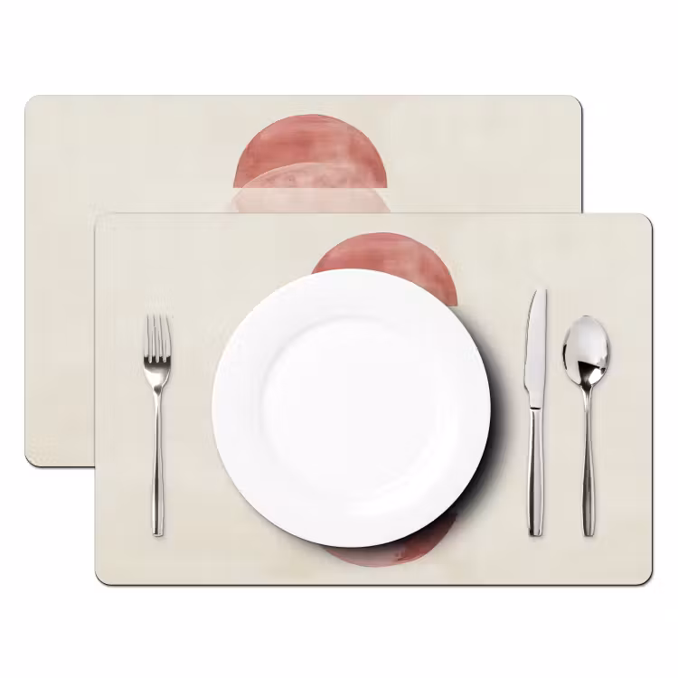 Set de table - Minimaliste - Cercles - Rose — 2