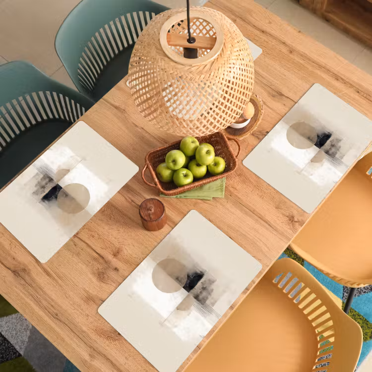 Set de table - Cercle - Composition - Profondeur - Beige — 4