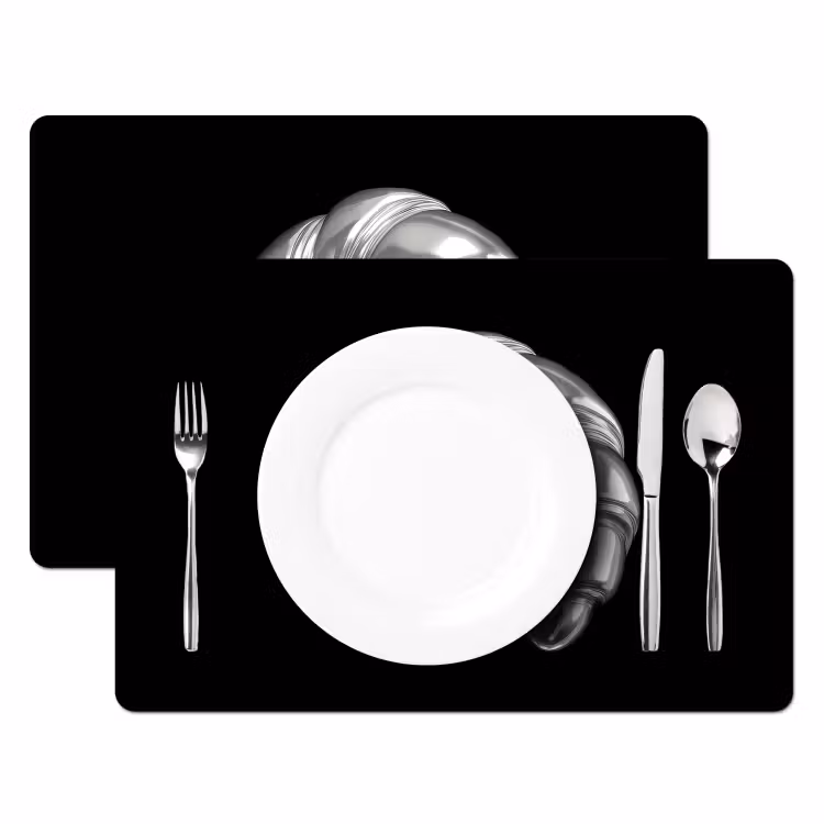 Set de table - Croissant - Métal - Argent — 2