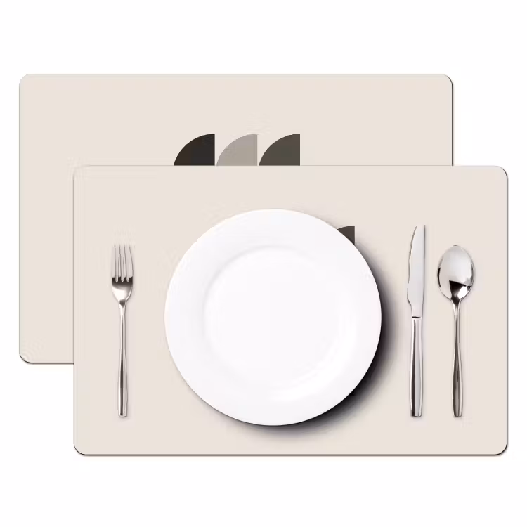 Set de table - Demi-cercles - Tons de terre - Graphique — 2