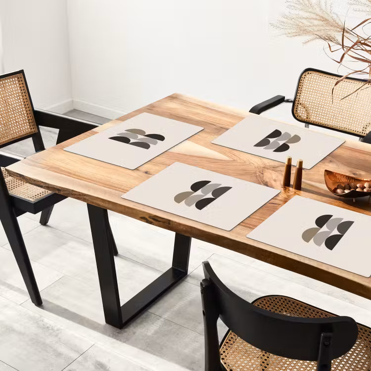 Set de table - Demi-cercles - Tons de terre - Graphique — 3