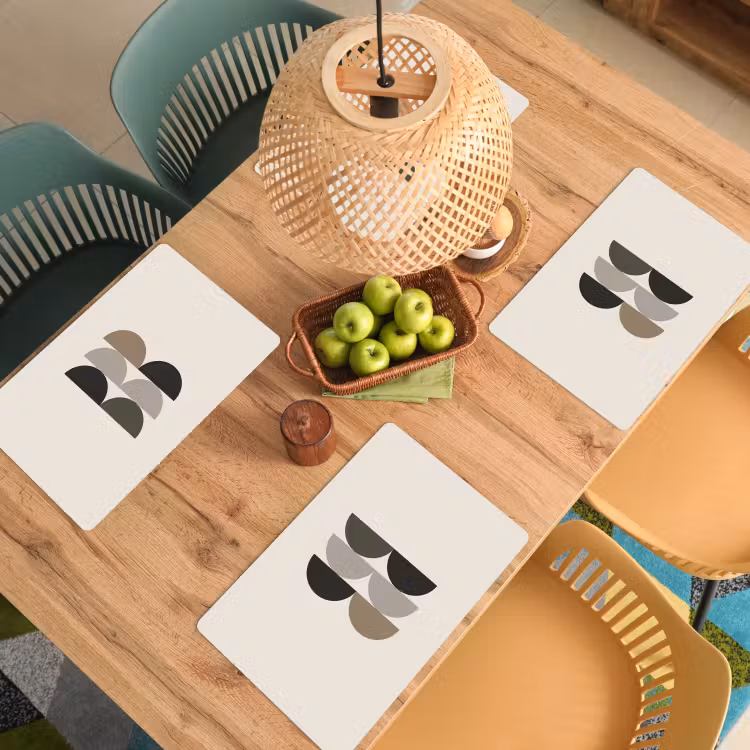 Set de table - Demi-cercles - Tons de terre - Graphique — 4