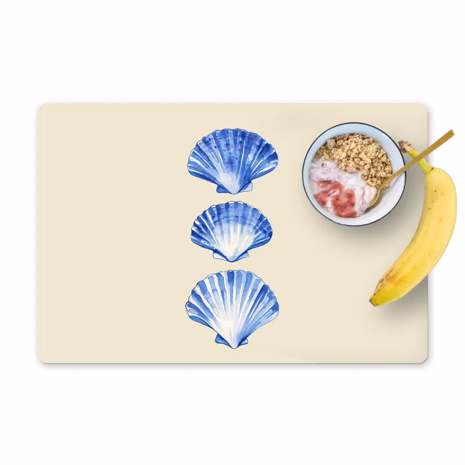 Set de table - Coquillages - Bleu - Beige — 1