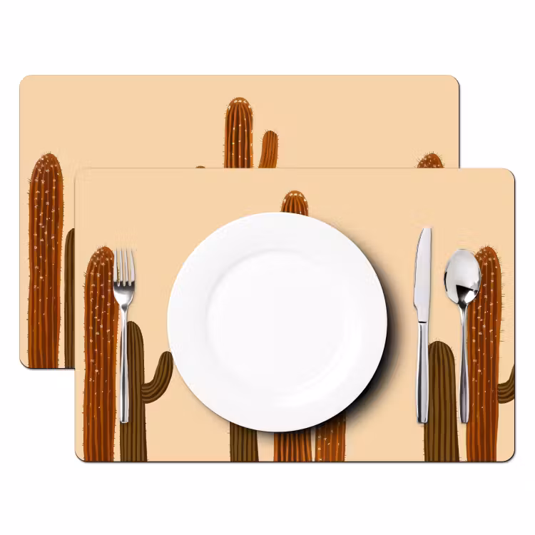 Set de table - Cactus - Désert - Sable - Marron — 2