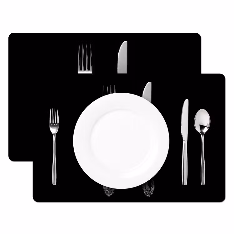 Set de table - Fourchette - Couteau - Argent — 2
