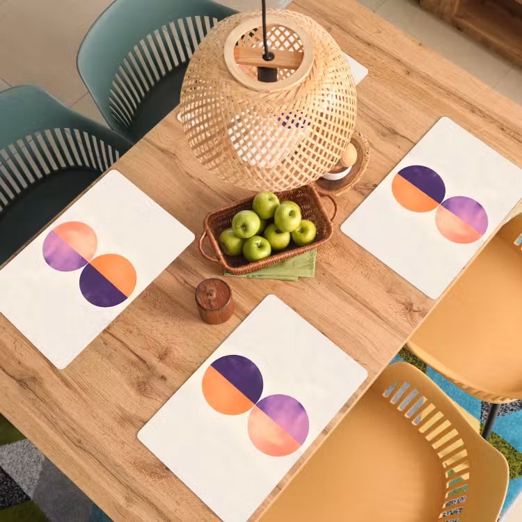 Set de table - Abstrait - Cercles - Violet — 4