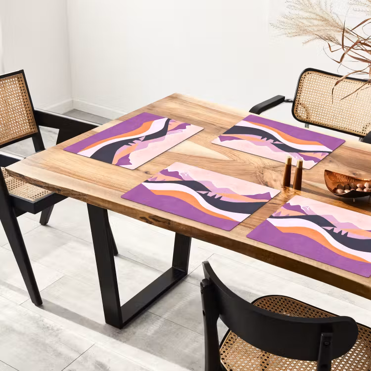 Set de table - Abstrait - Collines - Arbres - Vert — 3