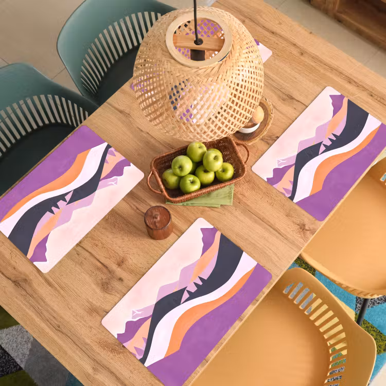 Set de table - Abstrait - Collines - Arbres - Vert — 4