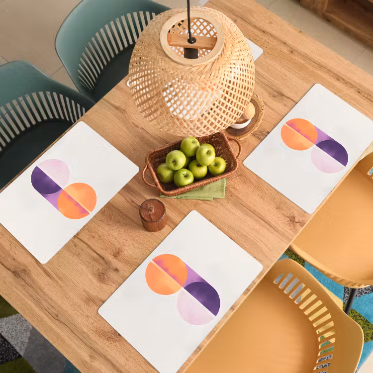 Set de table - Cercles - Abstrait - Violet — 4