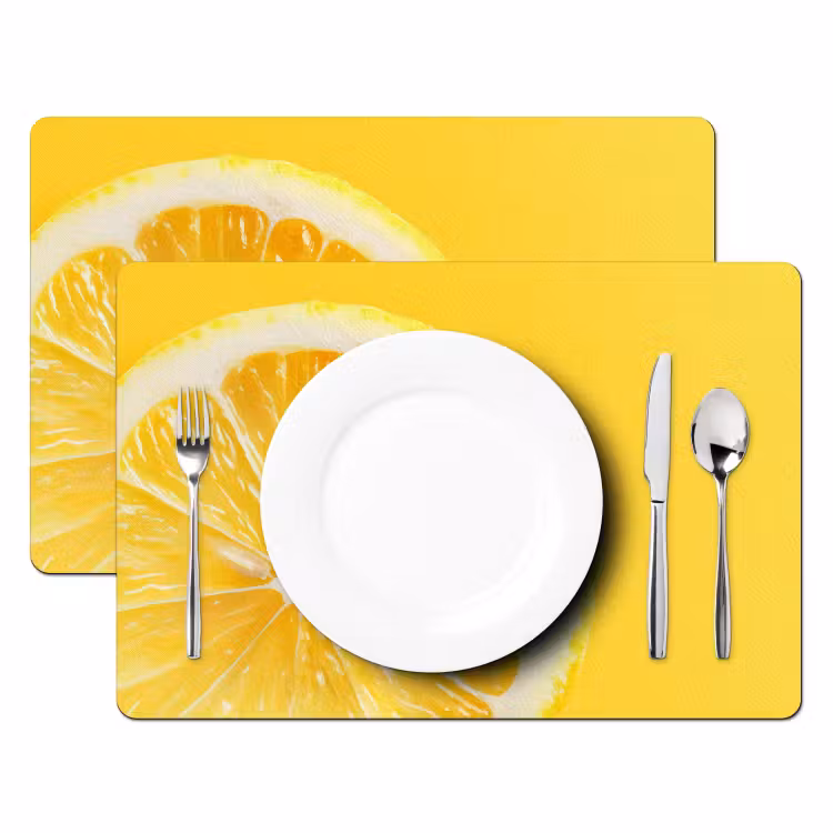 Set de table - Citron - Jaune - Ensoleillé — 2
