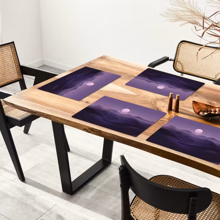 Set de table - Collines - Pourpre - Brouillard - Soleil — 3