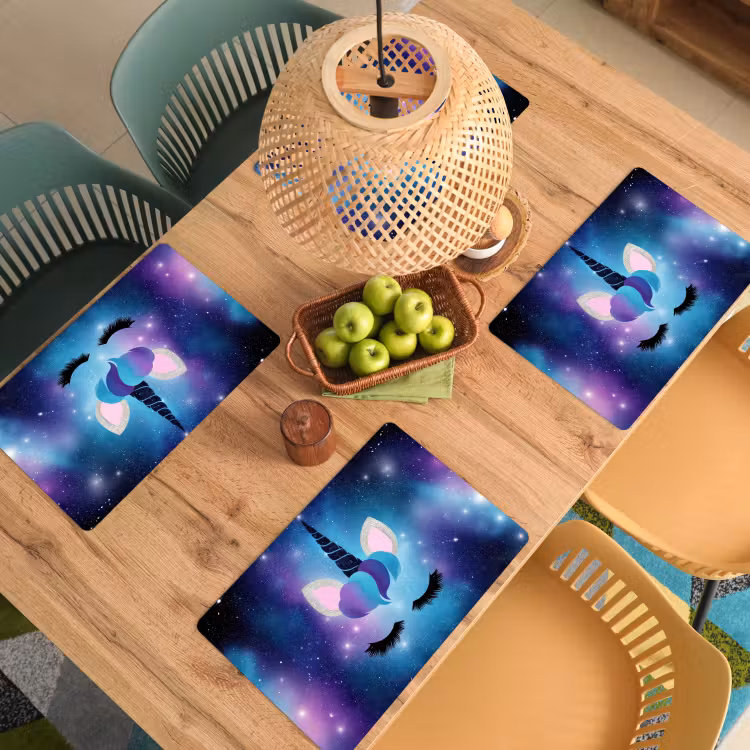 Set de table - Licorne - Étoiles - Bleu — 4