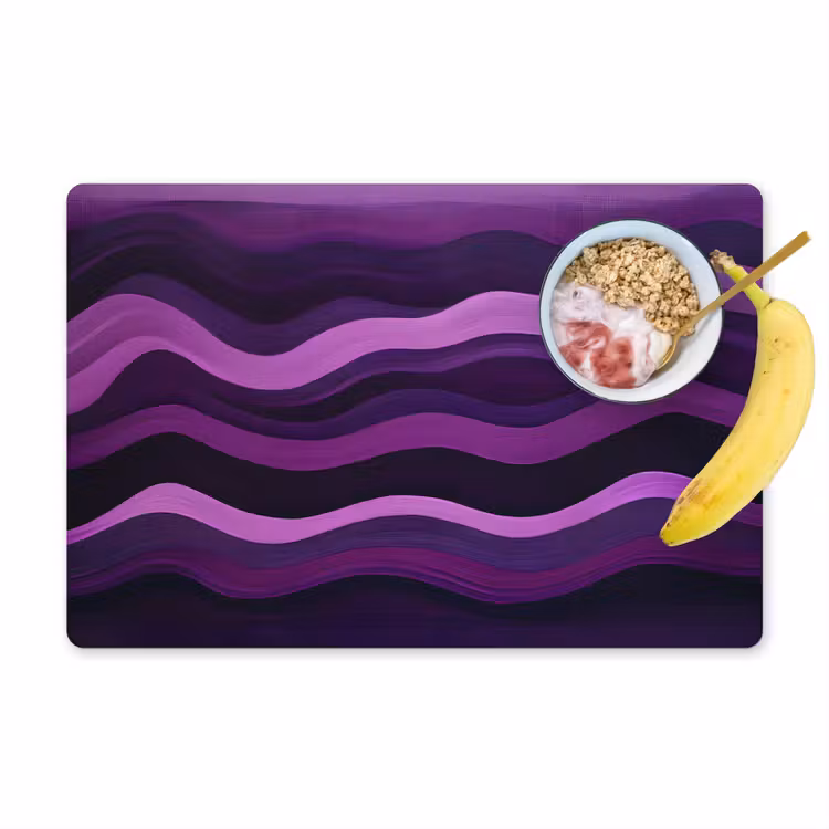Set de table - Lignes - Vagues - Violet - Abstrait — 1