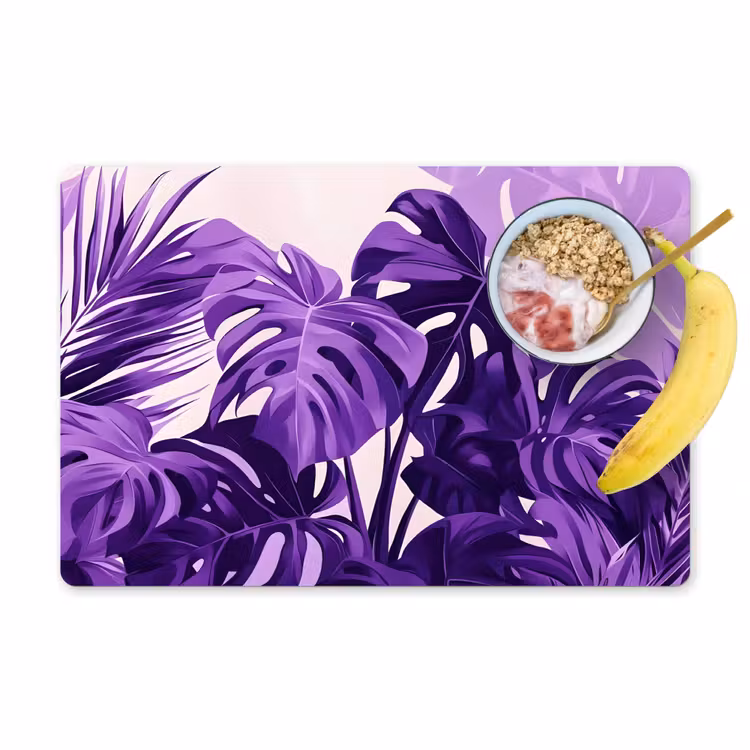 Set de table - Feuilles - Violet - Tropical - Abstrait — 1