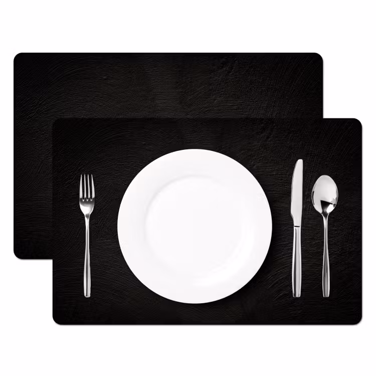 Set de table - Impression béton - Industriel - Noir — 2