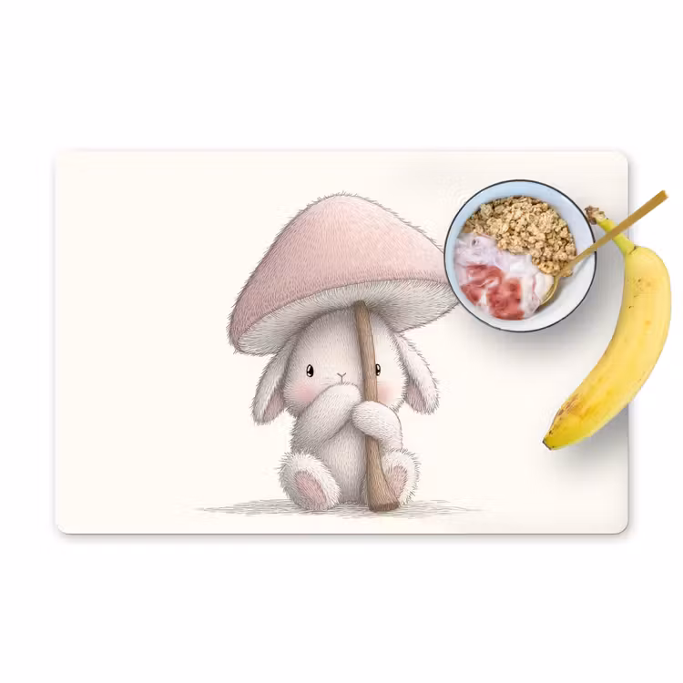 Set de table - Champignon - Lapin - Rose — 1