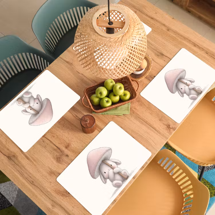 Set de table - Champignon - Lapin - Rose — 4