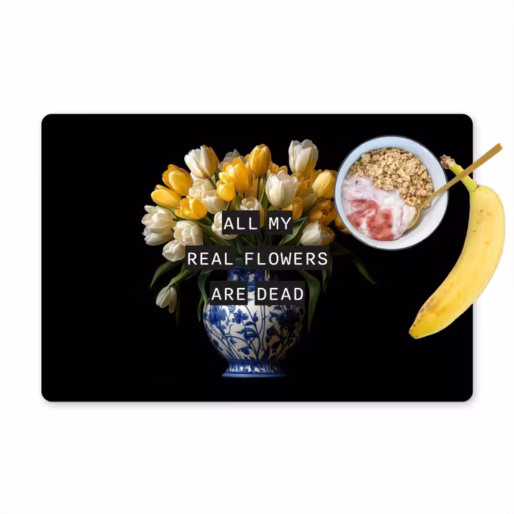 Set de table - Citations - Fleur - Tulipe - Jaune — 1