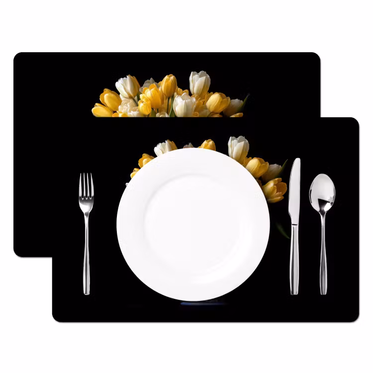 Set de table - Citations - Fleur - Tulipe - Jaune — 2