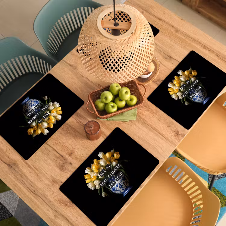 Set de table - Citations - Fleur - Tulipe - Jaune — 4