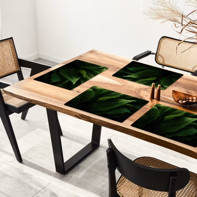 Set de table - Feuilles - Ombre - Vert - Texture — 3