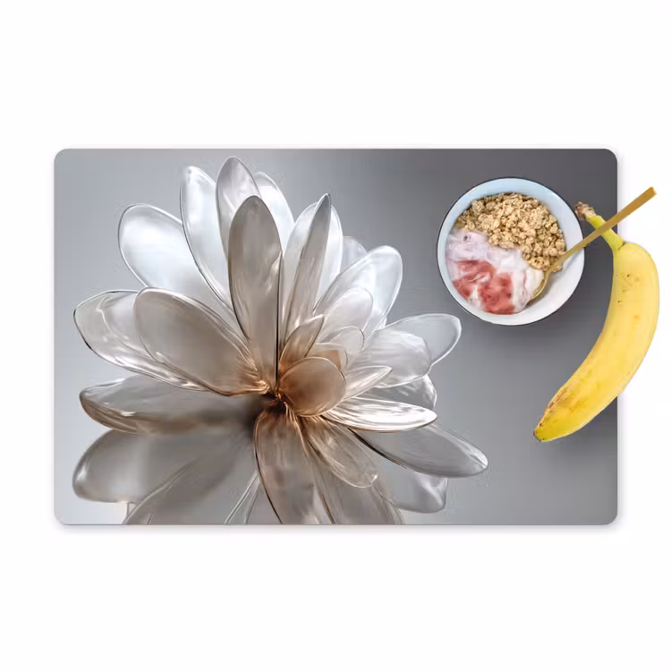 Set de table - Fleur - Blanc - Neutre — 1