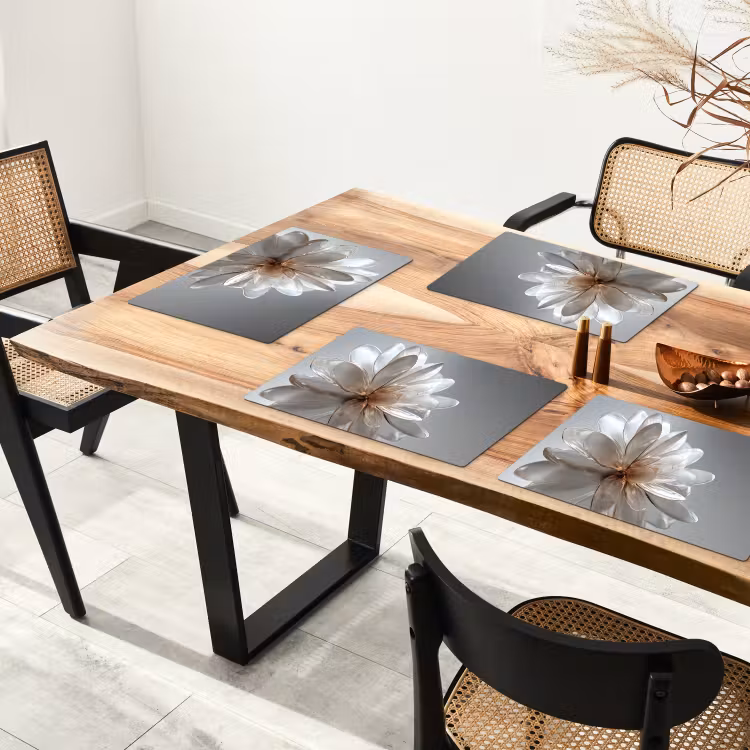 Set de table - Fleur - Blanc - Neutre — 3