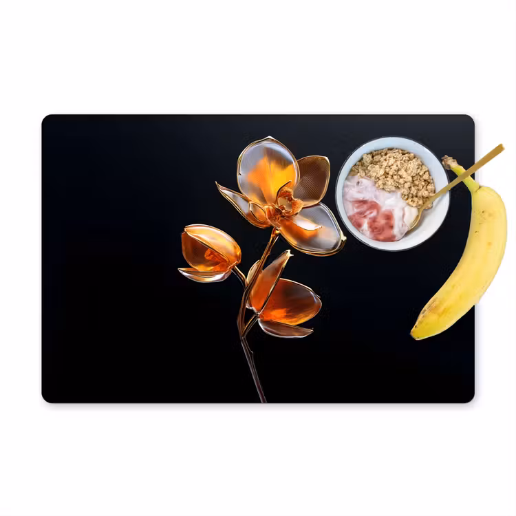 Set de table - Fleur - Orchidée - Orange — 1