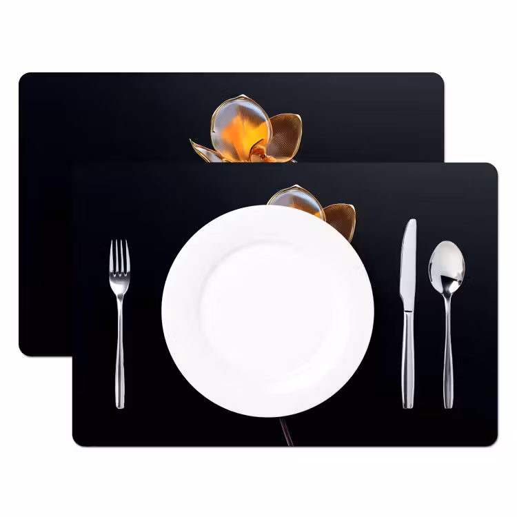 Set de table - Fleur - Orchidée - Orange — 2