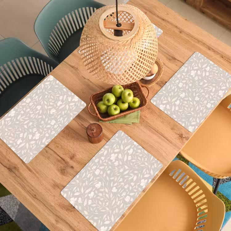 Set de table - Fleurs - tige - feuilles — 4