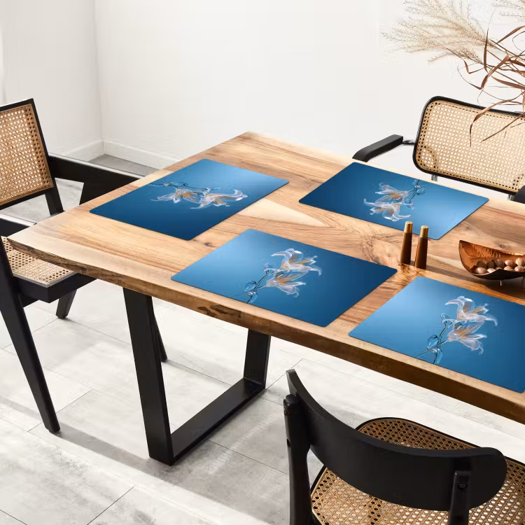 Set de table - Lys - Bleu - Verres — 3