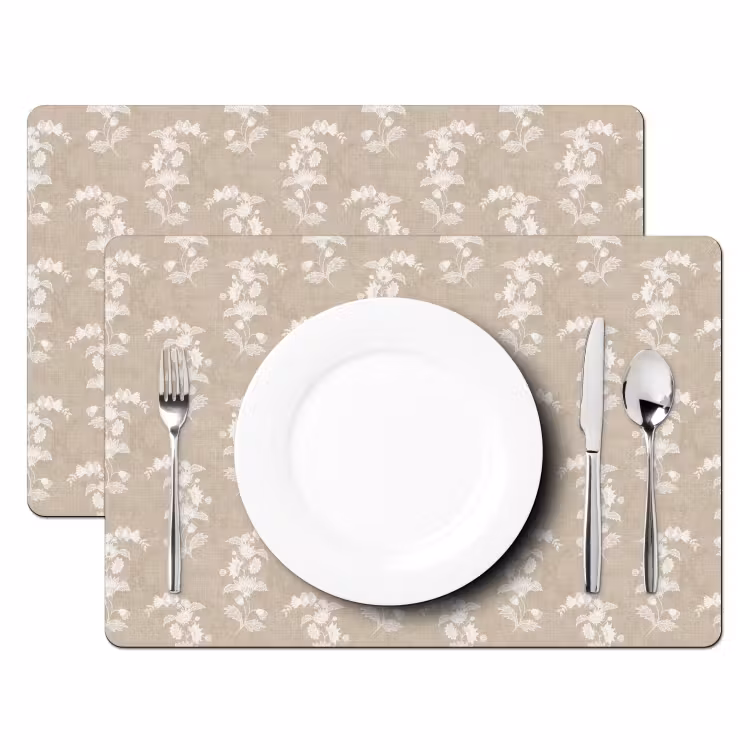 Set de table - Motif - Beige - Lin — 2