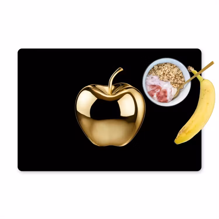 Set de table - Apple - Or - Chrome - Noir — 1