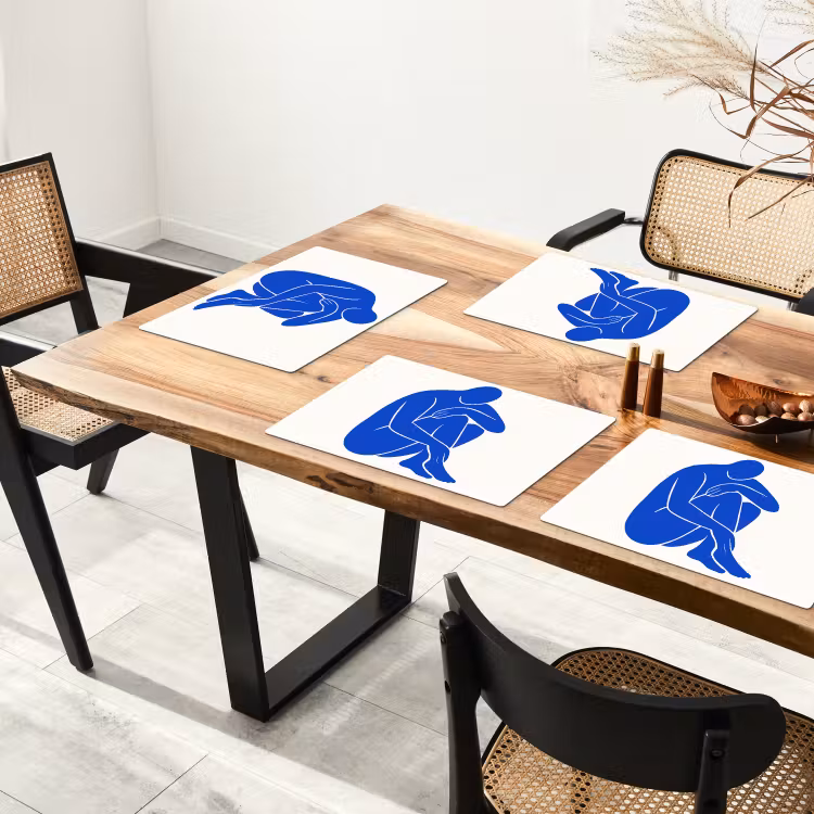 Set de table - Corps - Abstrait - Bleu — 3